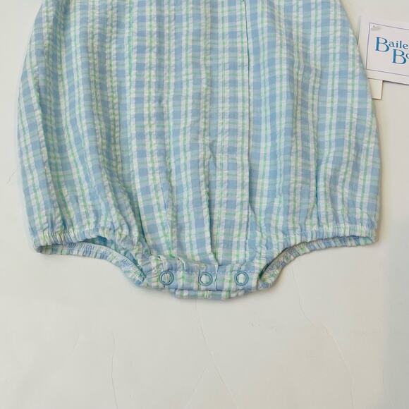 NWT Bailey Boys 3M Retreat Seersucker Dressy Bubble Shortall - Picture 4 of 6